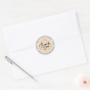 Thank You For Supporting My Small Business Minimal Classic Round Sticker
