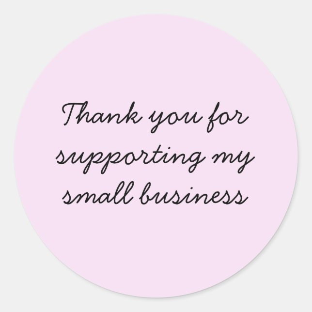 Thank you for supporting my small business sticker (Front)