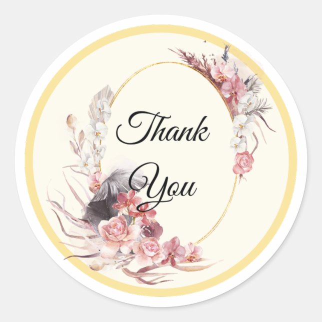 Thank You For Supporting My Small Business Sticker (Front)