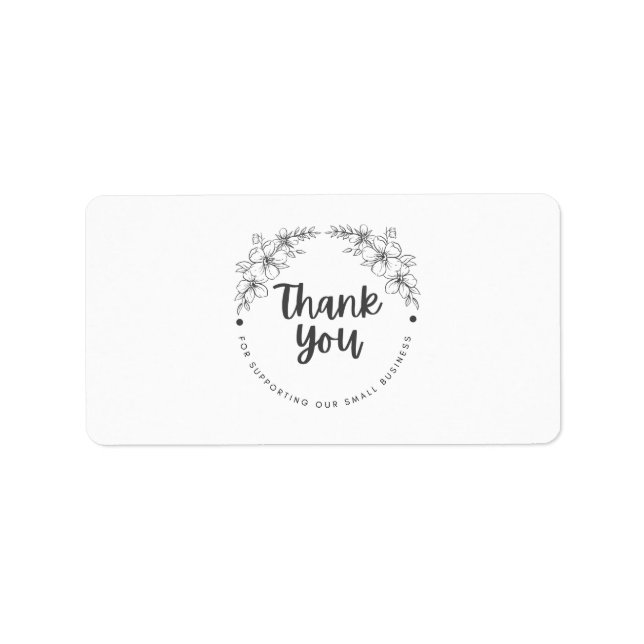 Thank You for Supporting My Small Business Sticker (Front)