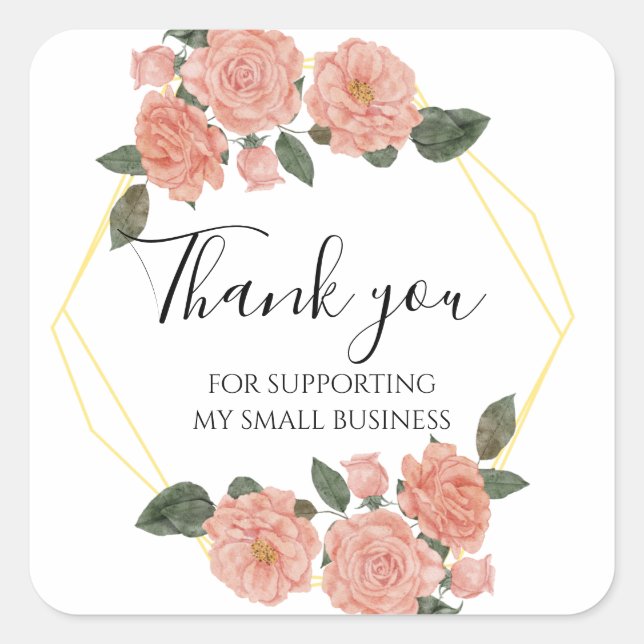 Thank you for supporting my small business sticker (Front)