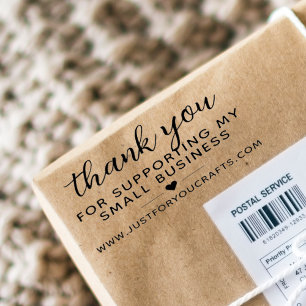 Thank You For Supporting My Small Business Website Rubber Stamp
