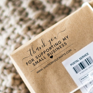 Thank You For Supporting My Small Business Website Rubber Stamp