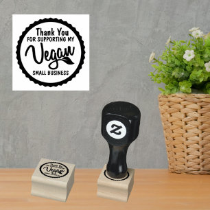Thank You For Supporting My Vegan Business  Rubber Stamp