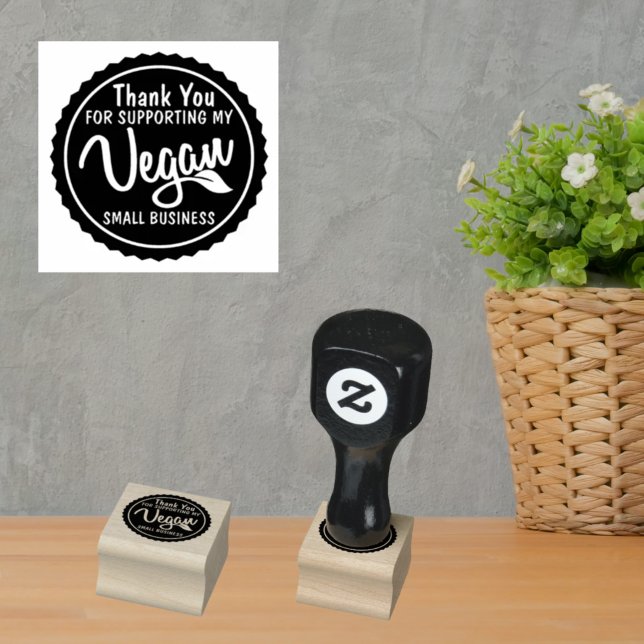 Thank You For Supporting My Vegan Business Rubber Stamp (Creator Uploaded)