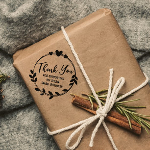 Thank You for Supporting My Vegan Small Business, Rubber Stamp