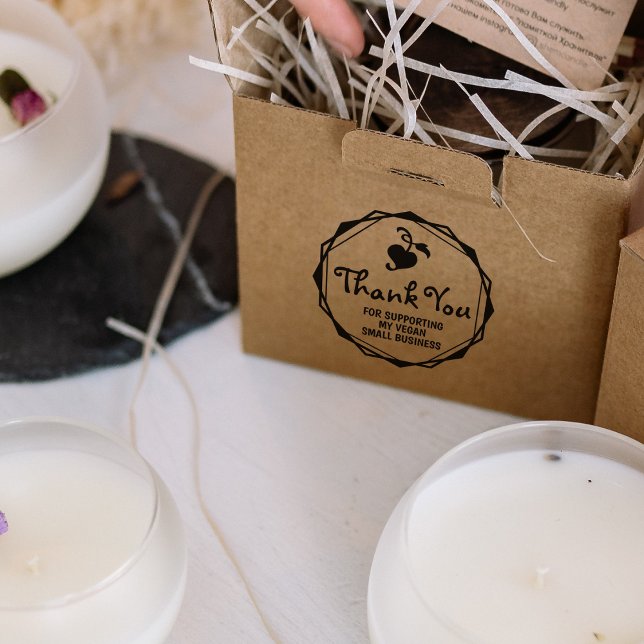 Thank You for Supporting My Vegan Small Business,  Rubber Stamp (Creator Uploaded)