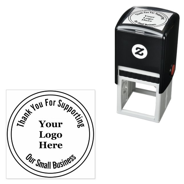 Thank You For Supporting Our Small Business Logo Self-inking Stamp (In Situ)