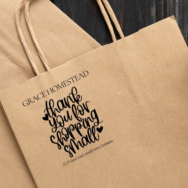 Thank You for Supporting Small Business Add Name Rubber Stamp (Creator Uploaded)