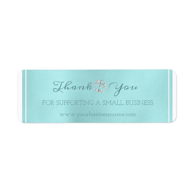 Thank You For Supporting Small Business Blue Teal (Front)