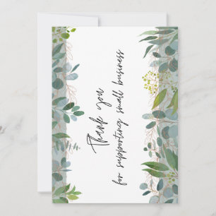 Thank you for supporting small business card