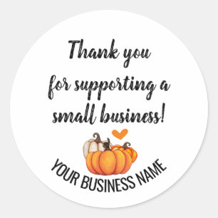 Thank you for supporting small business classic round sticker
