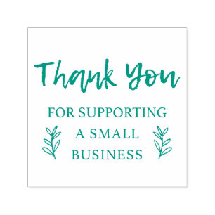 Thank You For Supporting Small Business Foliage Self-inking Stamp