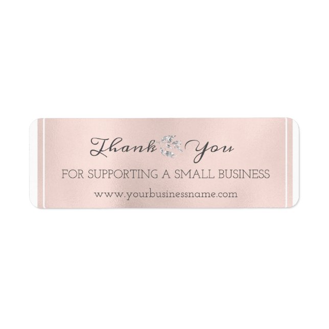 Thank You For Supporting Small Business Pearl Pink (Front)
