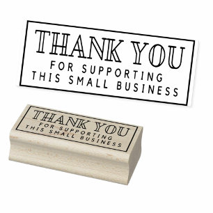 Thank You For Supporting This Small Business Rubber Stamp