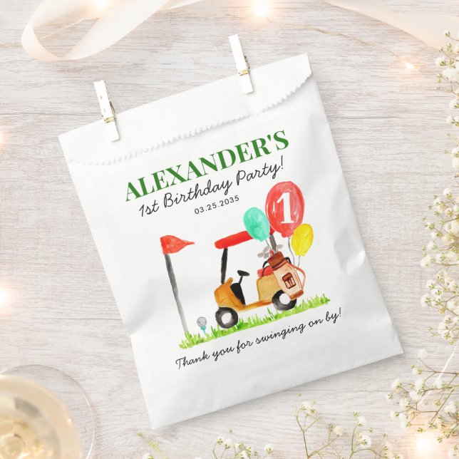 Thank You For Swinging By Kid Golf Pro Birthday Favour Bags (Clipped)
