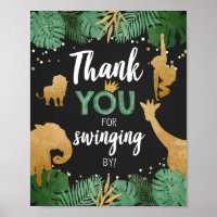 Thank You For Swinging By Safari Animals Birthday