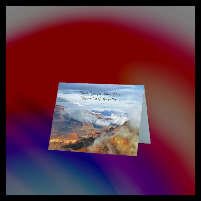 Thank You for Sympathy, Canyon Clouds Note Card (Creator Uploaded)