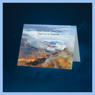 Thank You for Sympathy, Canyon Clouds Note Card