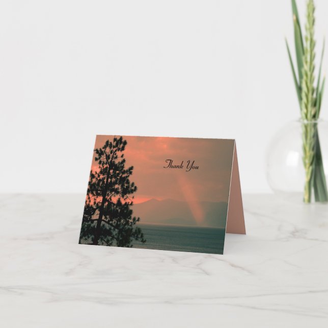 Thank You For Sympathy Note Card, Light Beam Card (Front)