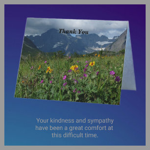 Thank You For Sympathy Note Mountain Wildflowers