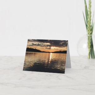 Thank You For Sympathy Note, Sunset at Lake Card