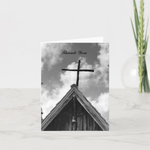 Thank You For Sympathy, Old Church Black and White Card