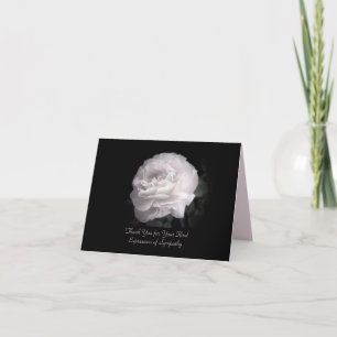 Thank You for Sympathy, Pale Pink Rose Note Card