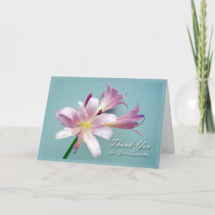 Thank You for Sympathy, Resurrection Lily Card