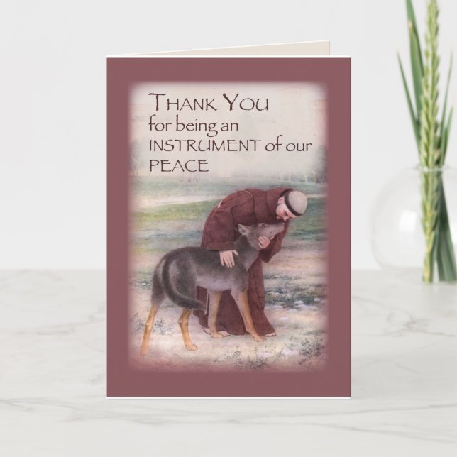 Thank You For Sympathy, St. Francis with Wolf (Front)