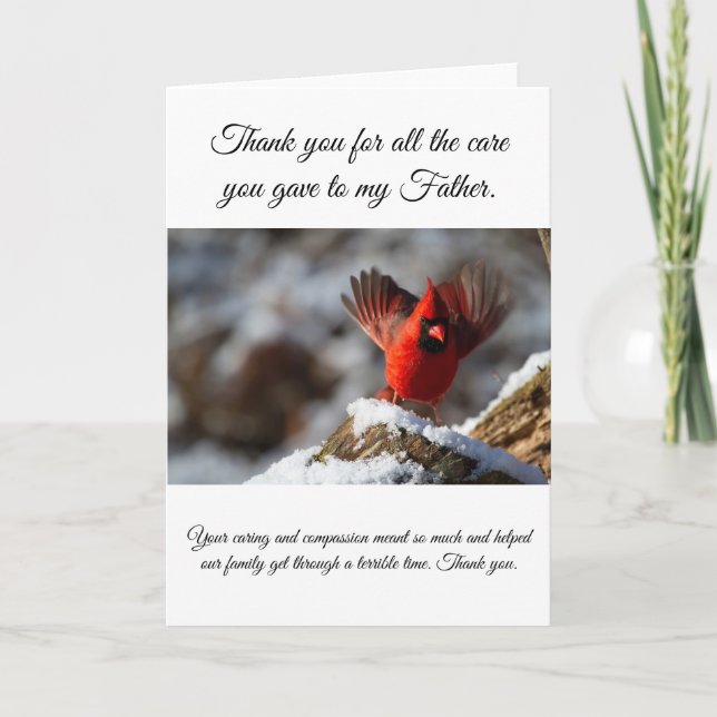 Thank You for Taking care of my Father Nurse Card (Front)