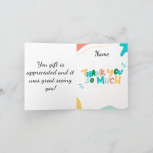 Thank you for the baby gift! card