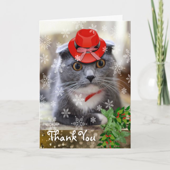 Thank You for the Christmas Gift Scottish Fold (Front)