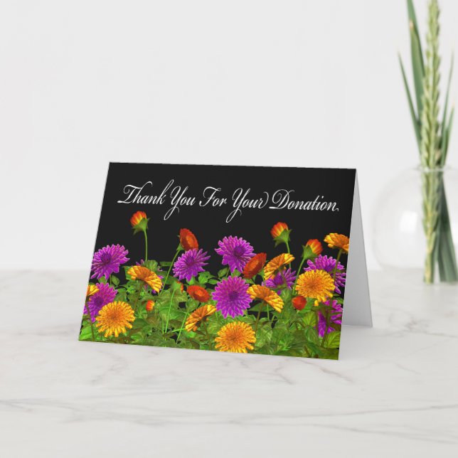 Thank You, For The Donation Greeting Card (Front)