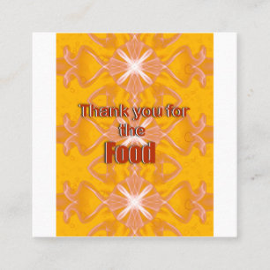 Thank you for the food square business card