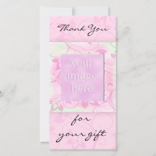 Thank you for the gift -pink photocard card