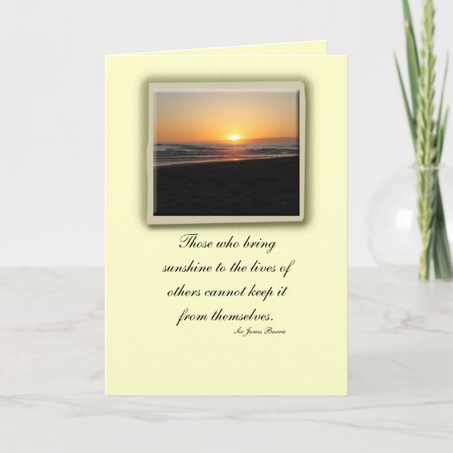 Thank you for the Sunshine Card (Front)
