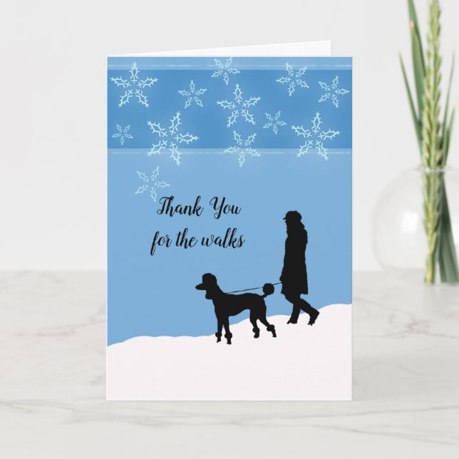 Thank You for the Walks Dog Walker Card (Front)