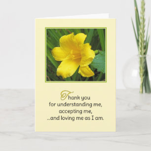 Thank you for understanding me... card