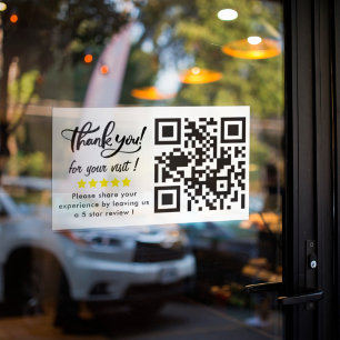 Thank You For Visit QR Code 5 Star Review Request