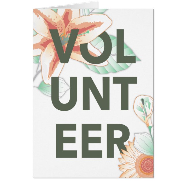 thank you for volunteering flowers (Front)