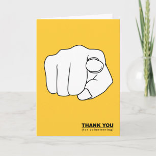 thank you for volunteering hand illustration card