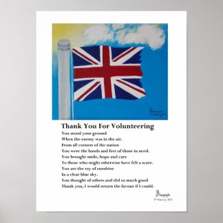 Thank you for Volunteering Poster