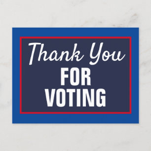 Thank You for Voting 2020 Election Postcard