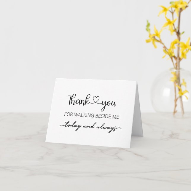 Thank you for walking beside me folded card (Yellow Flower)