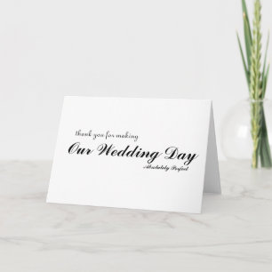 Thank you for wedding day perfect card