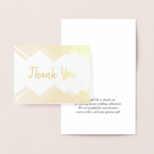 Thank You for Wedding Gift Foil Card
