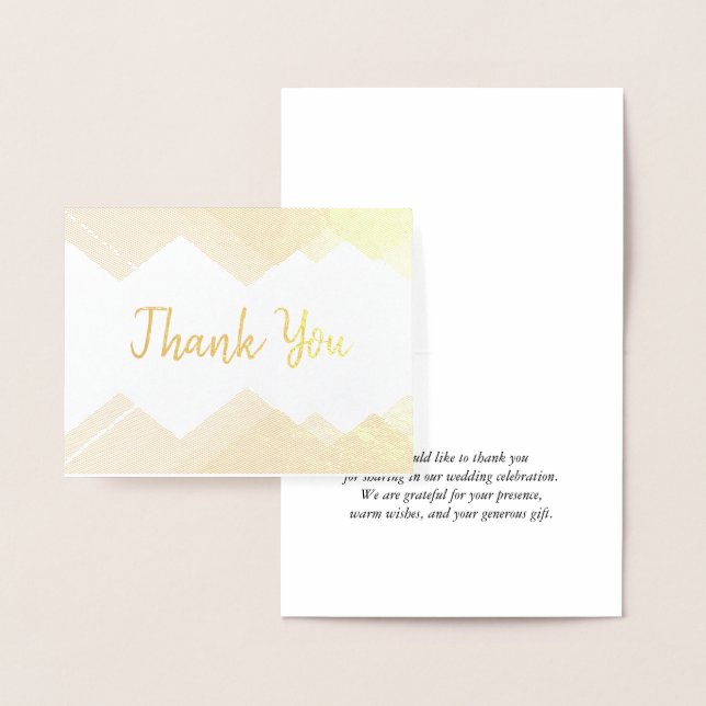 Thank You for Wedding Gift Foil Card (Display)