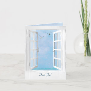 Thank You for wedding gift ocean window Card