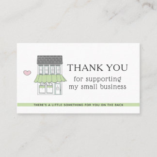 Thank You for your Business Coupon Code Shop Heart Card